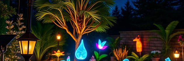Pomysły na oświetlenie ogrodu: lampy solarne, LED i dekoracje