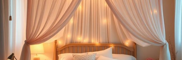 Jak zrobić i wykorzystać baldachim nad łóżko w sypialni i pokoju dziecięcym