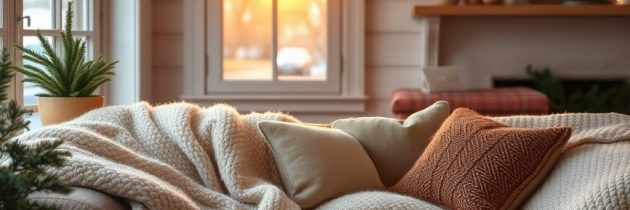 Przytulny dom na zimę: jak stworzyć ciepłą atmosferę dzięki tekstyliom, światłu i naturalnym materiałom