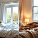 Sypialnia latem i zimą: jak zmieniać wyposażenie i aranżację dla optymalnego komfortu snu