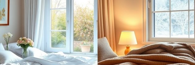 Sypialnia latem i zimą: jak zmieniać wyposażenie i aranżację dla optymalnego komfortu snu