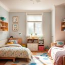 Pokój rodzeństwa z dwoma łóżkami: jak funkcjonalnie rozplanować przestrzeń i zapewnić komfort każdego dziecka