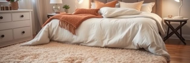 Ułożenie dywanu pod łóżkiem: praktyczne wskazówki dla komfortu i stylu w sypialni