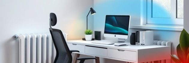 Biurko przy grzejniku: jak ustawić je ergonomicznie, by uniknąć przegrzewania i poprawić komfort pracy