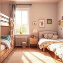 Łóżko piętrowe dla rodzeństwa czy dwa osobne łóżka – co lepiej sprawdzi się w praktyce i jak wybrać bezpieczne rozwiązanie?