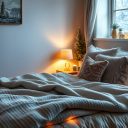 Jak stworzyć przytulną sypialnię na zimę: warstwowość, ciepłe tekstylia i nastrojowe oświetlenie