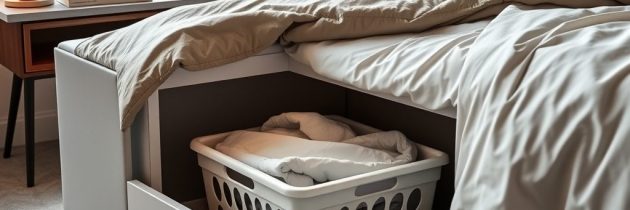 Jak sprytnie ukryć pranie w sypialni bez tracenia miejsca i estetyki wnętrza