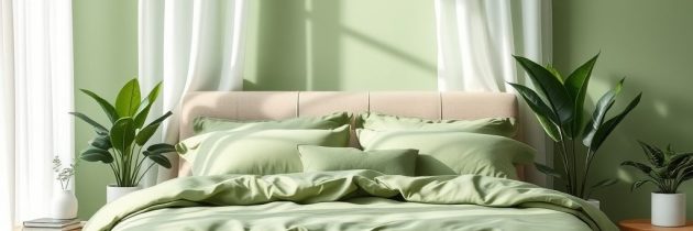Zielona sypialnia: jak wybrać odcień, który stworzy relaksującą i harmonijną przestrzeń
