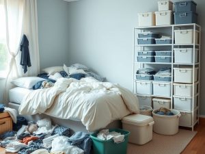 Błędy w przechowywaniu w sypialni: przyczyny bałaganu i praktyczne sposoby na porządek